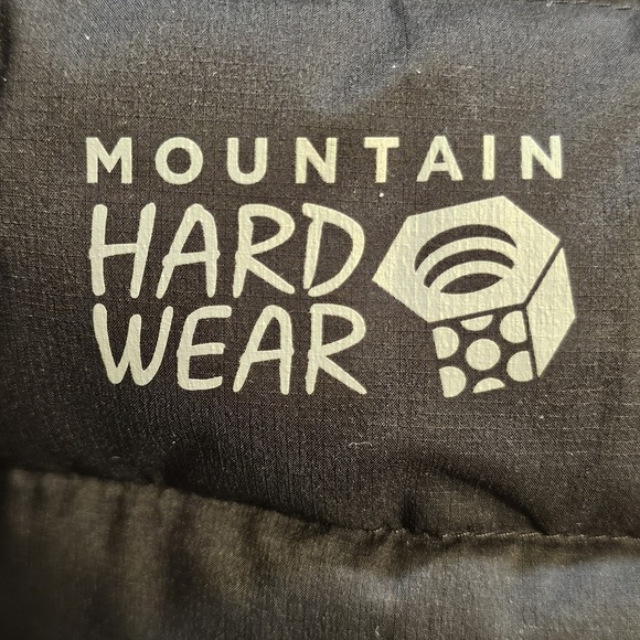 Mountain Hardwear Mens XL Deloro Down Jacket Black Full Zip 650 Fill Embroidered - Picture 4 of 15